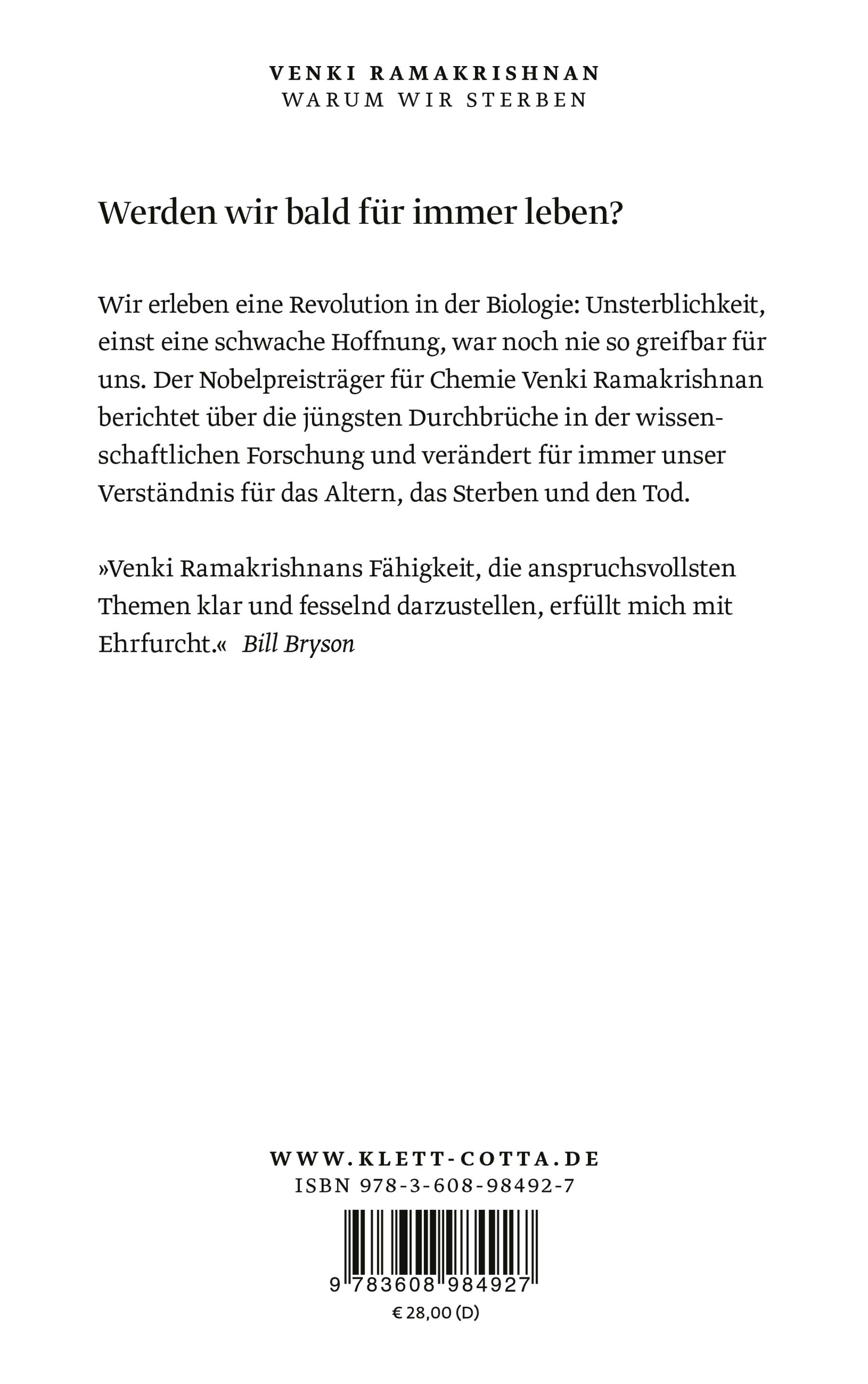 Warum wir sterben