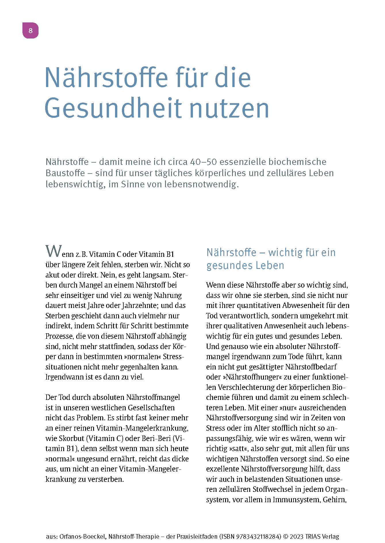 Nährstoff-Therapie - Der Praxisleitfaden