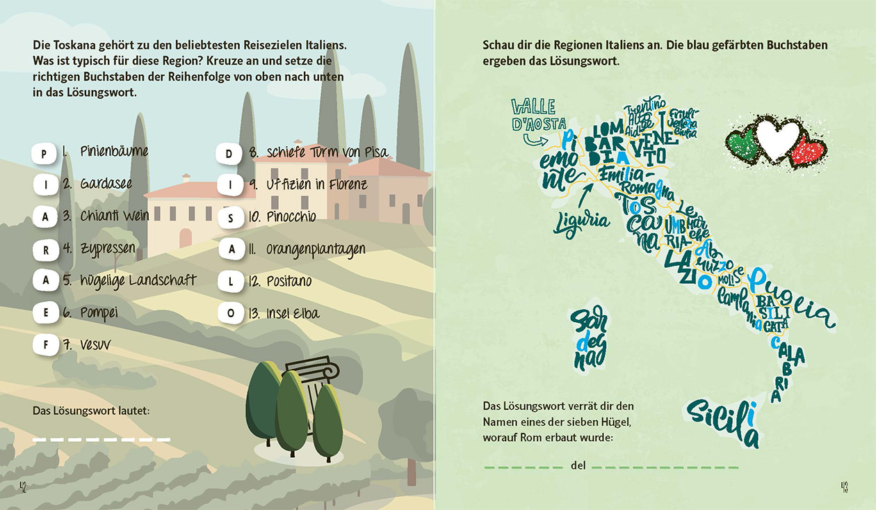 Urlaubsrätsel-Spaß Italien
