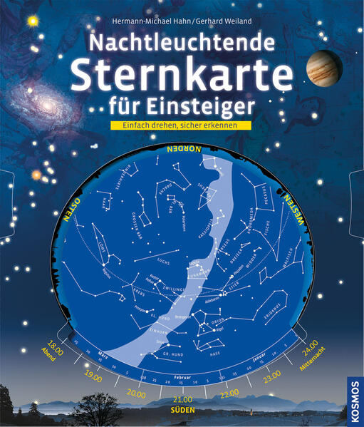 Nachtleuchtende Sternkarte für Einsteiger