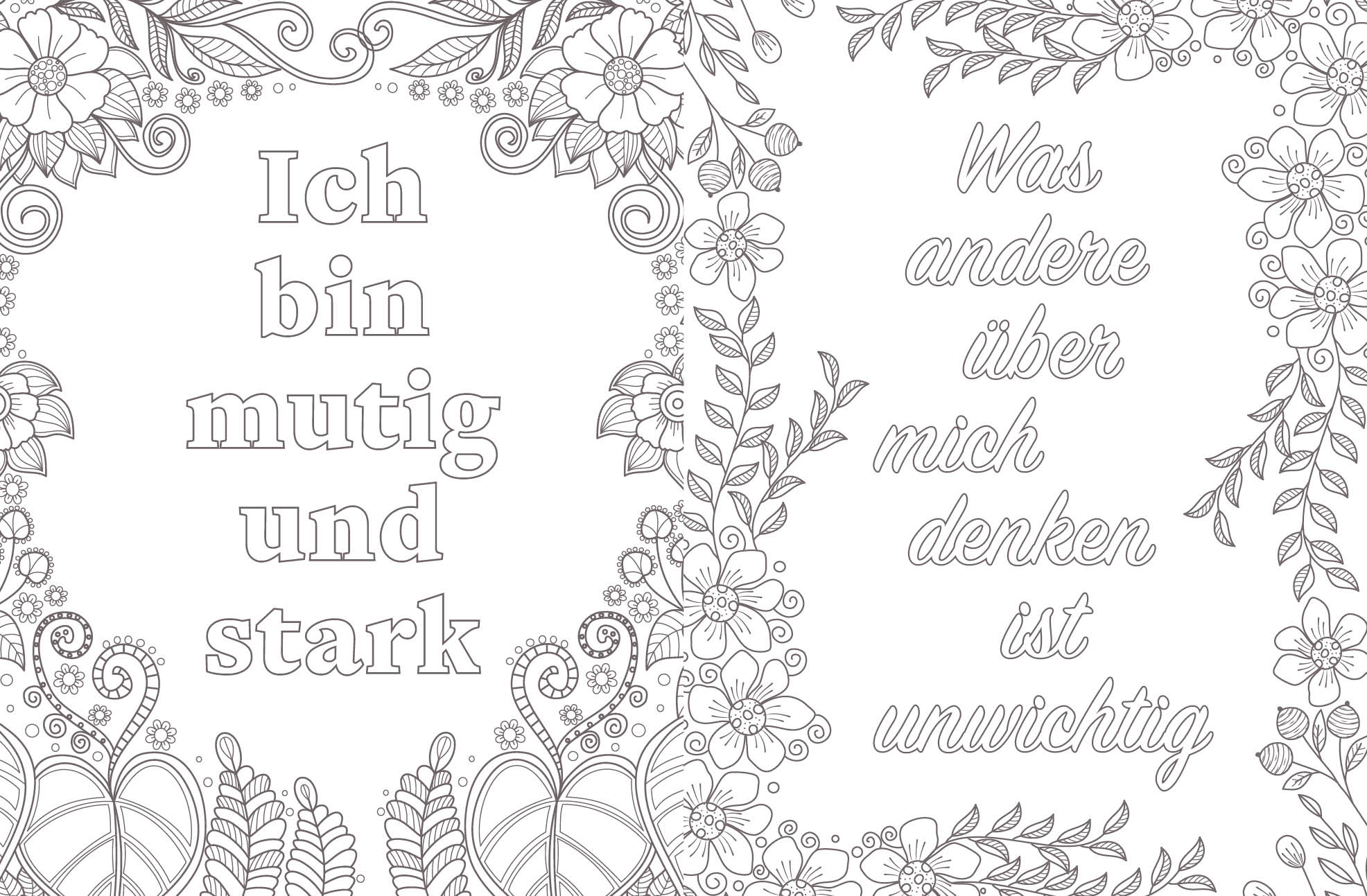 Habe den Mut, unperfekt zu sein! – 50 Sprüche und Motive zum Ausmalen für mehr Gelassenheit und Selbstliebe