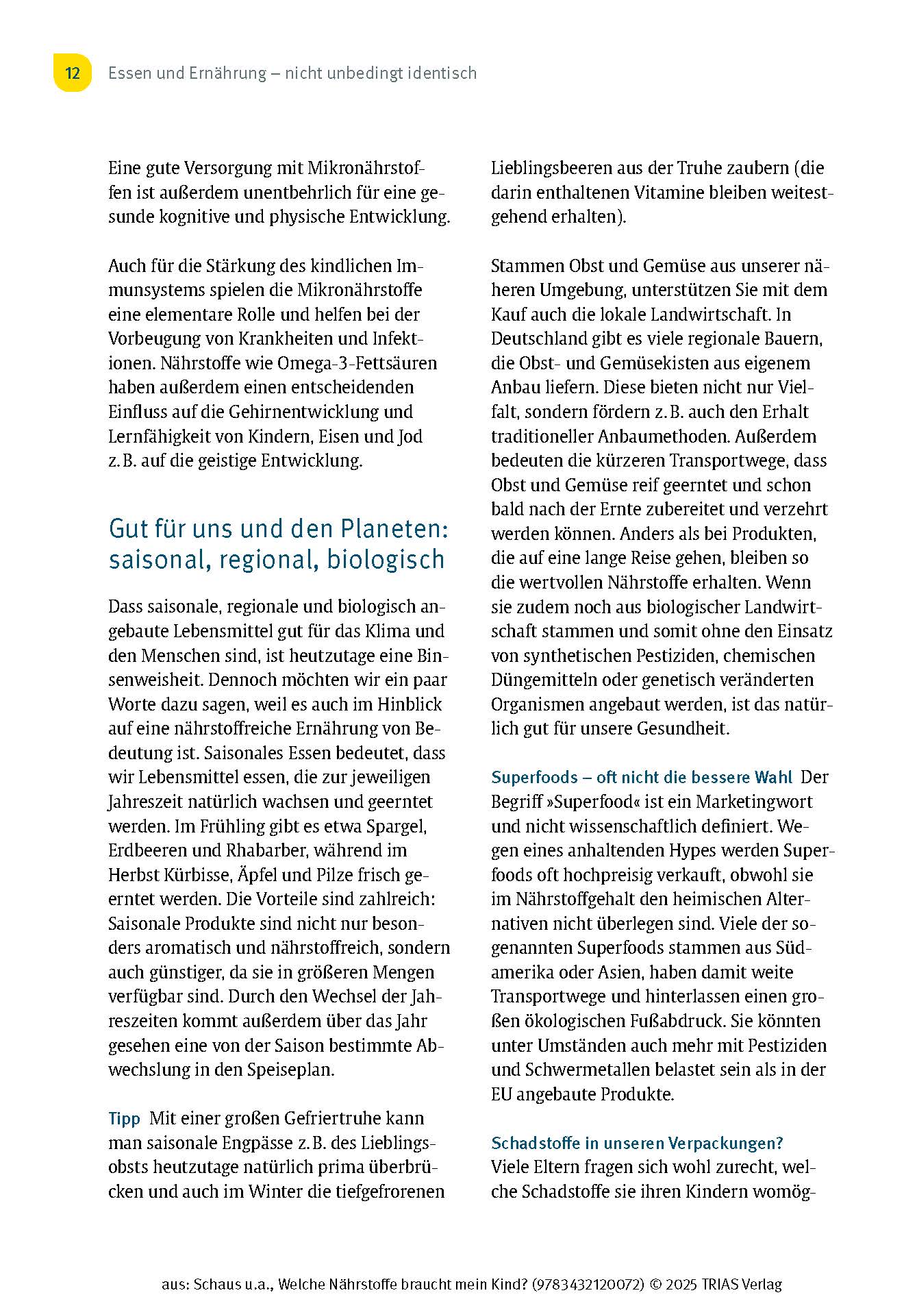 Welche Nährstoffe braucht mein Kind?