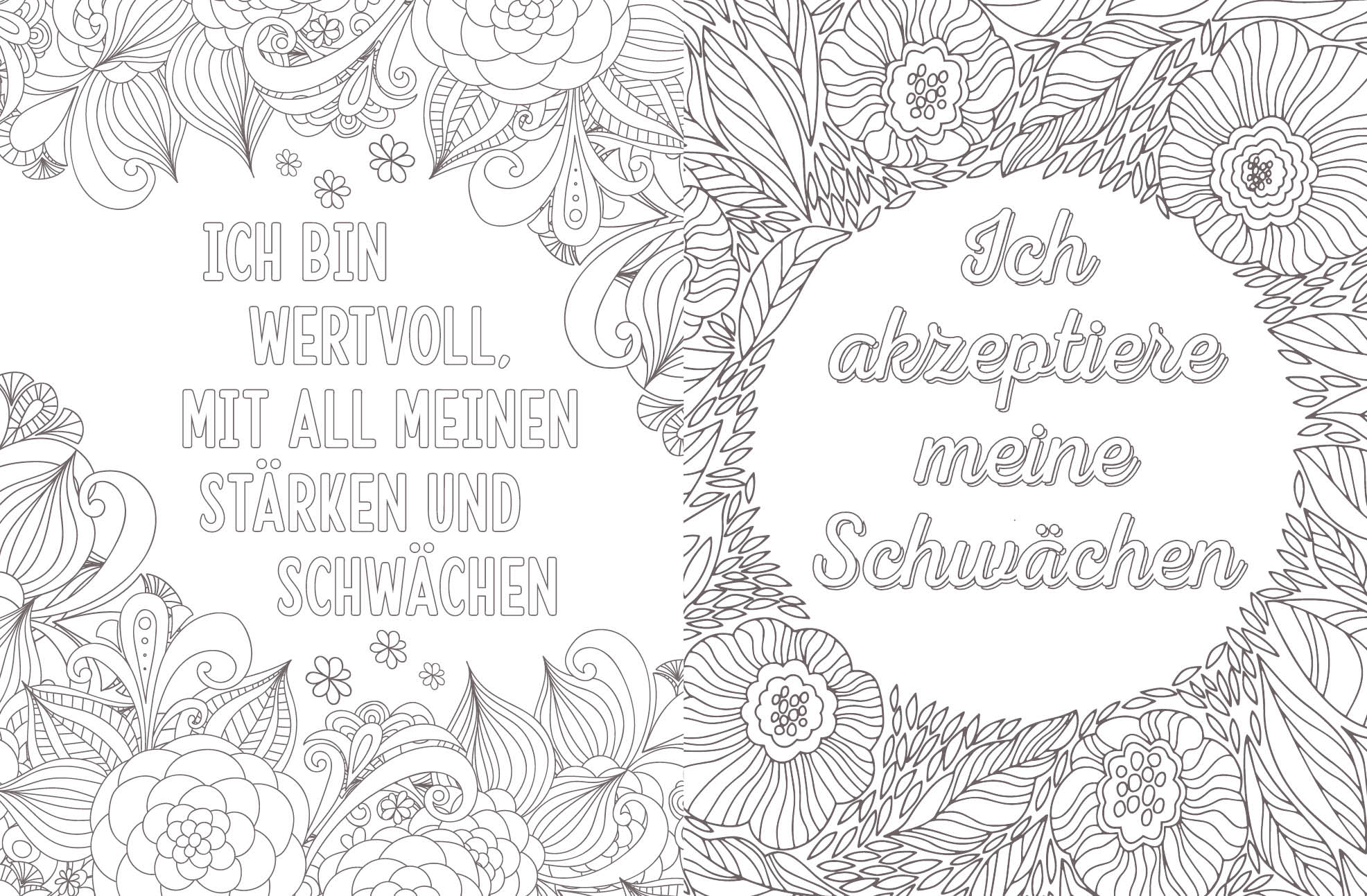 Habe den Mut, unperfekt zu sein! – 50 Sprüche und Motive zum Ausmalen für mehr Gelassenheit und Selbstliebe