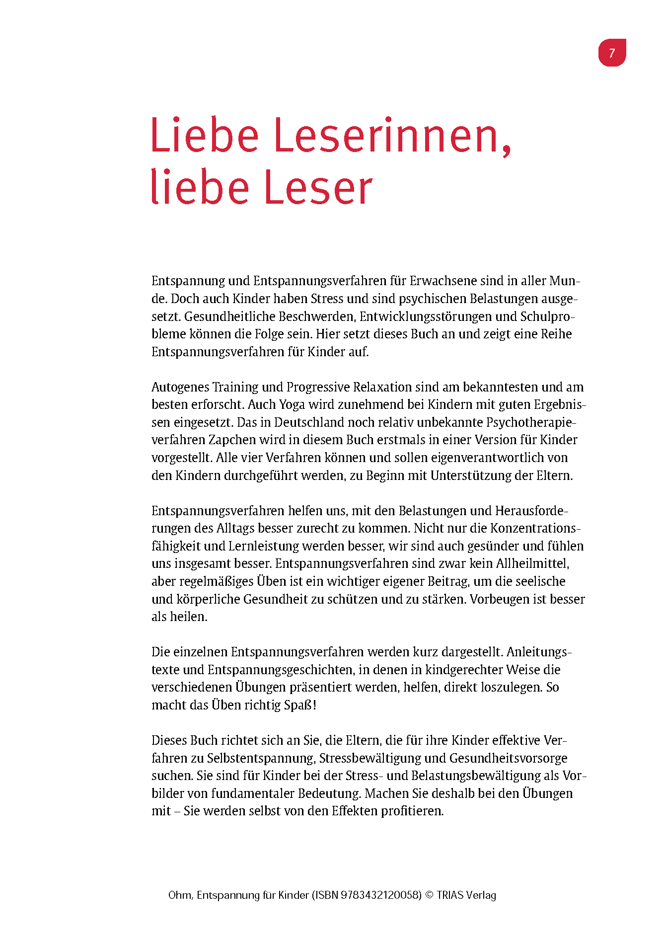 Entspannung für Kinder