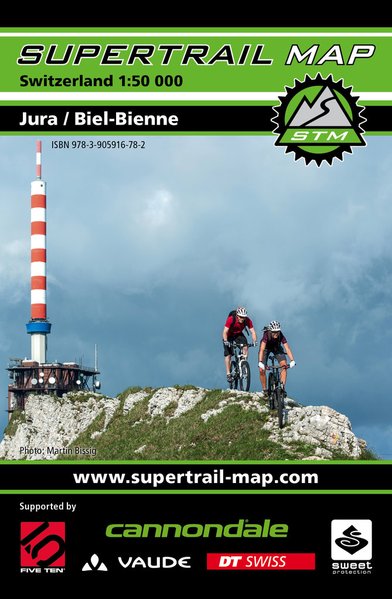 Supertrail Map Jura / Biel-Bienne Mountainbike-Karte 1:50.000, Wetterfest