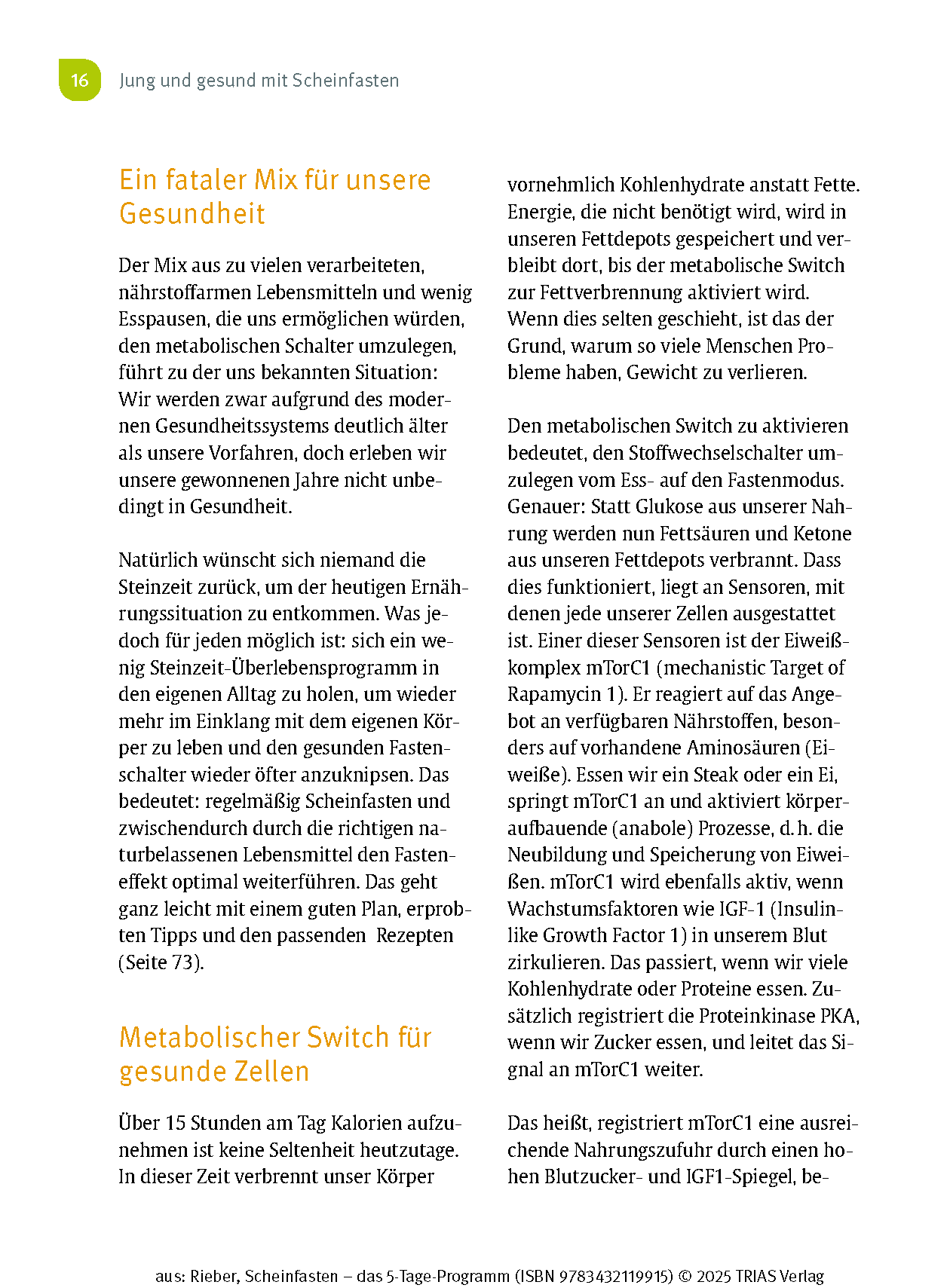 Scheinfasten - das 5-Tage-Programm