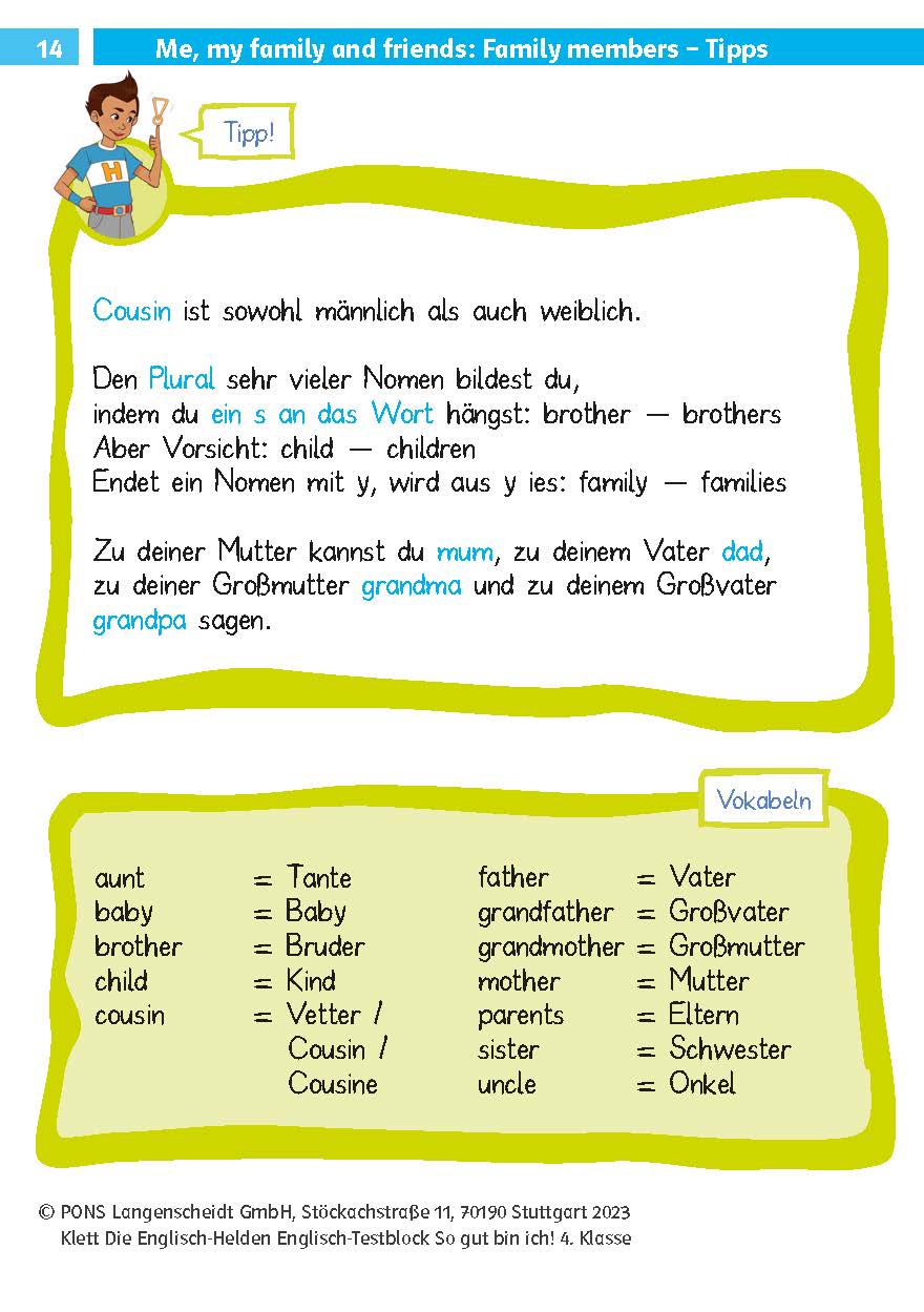Klett Die Englisch-Helden: Englisch-Testblock So gut bin ich! 4. Klasse