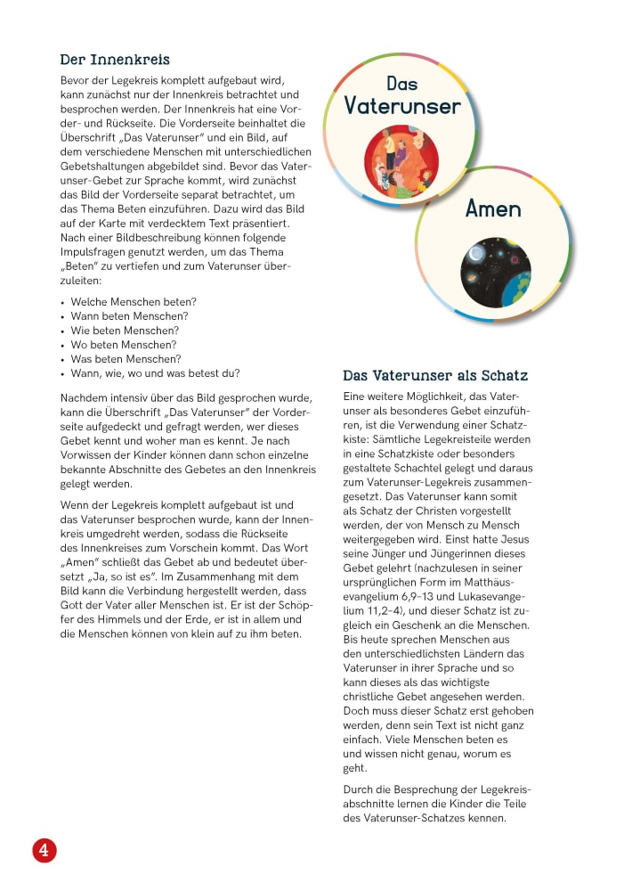 Vater unser. Ein Legekreis für den Religionsunterricht in 12 Bildern