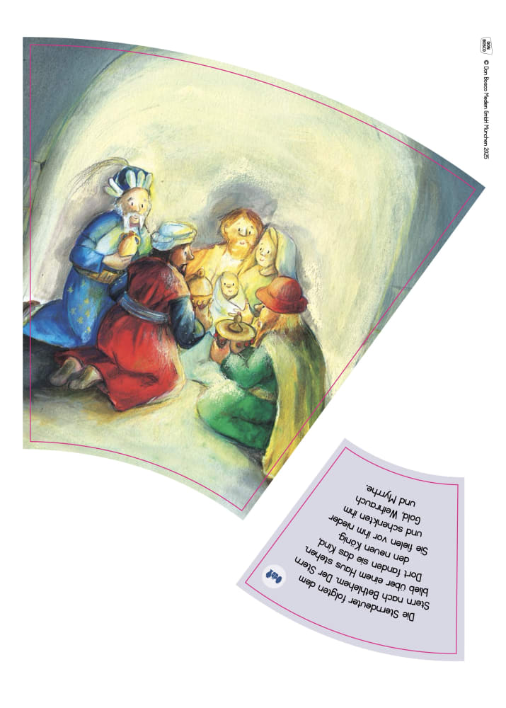 Die Weihnachtsgeschichte. Auf dem Weg nach Bethlehem. Ein Legekreis in 10 Bildern