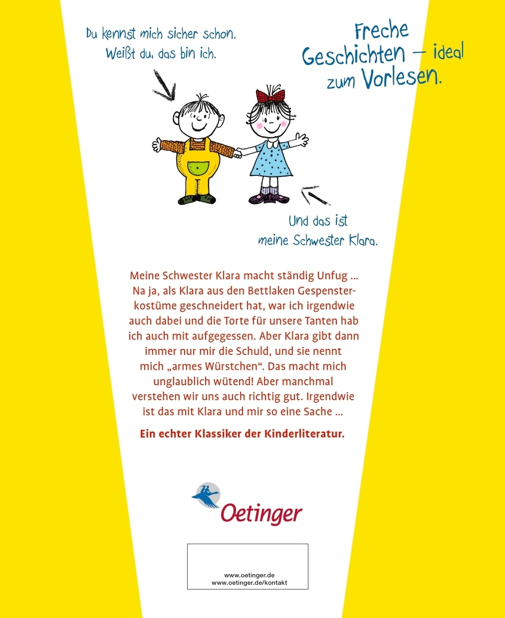 Ich und meine Schwester Klara. Die schönsten Geschwistergeschichten zum Vorlesen