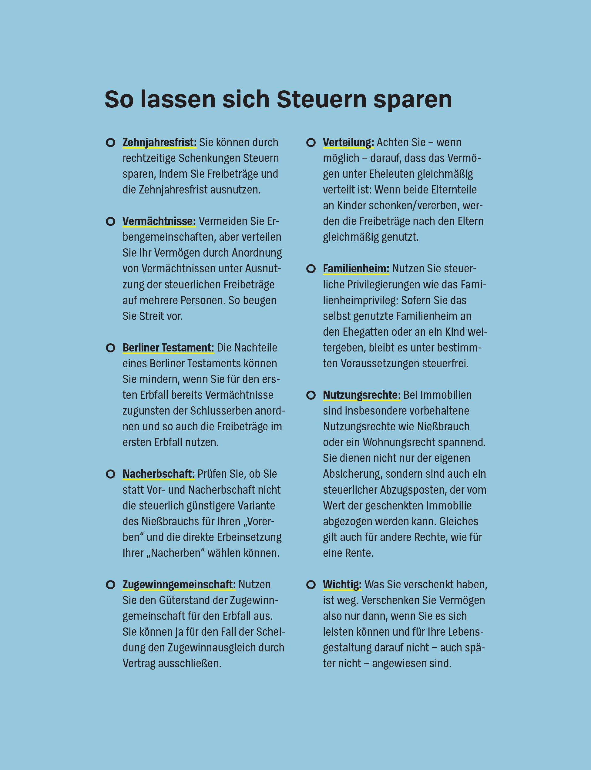 Vererben und Erben