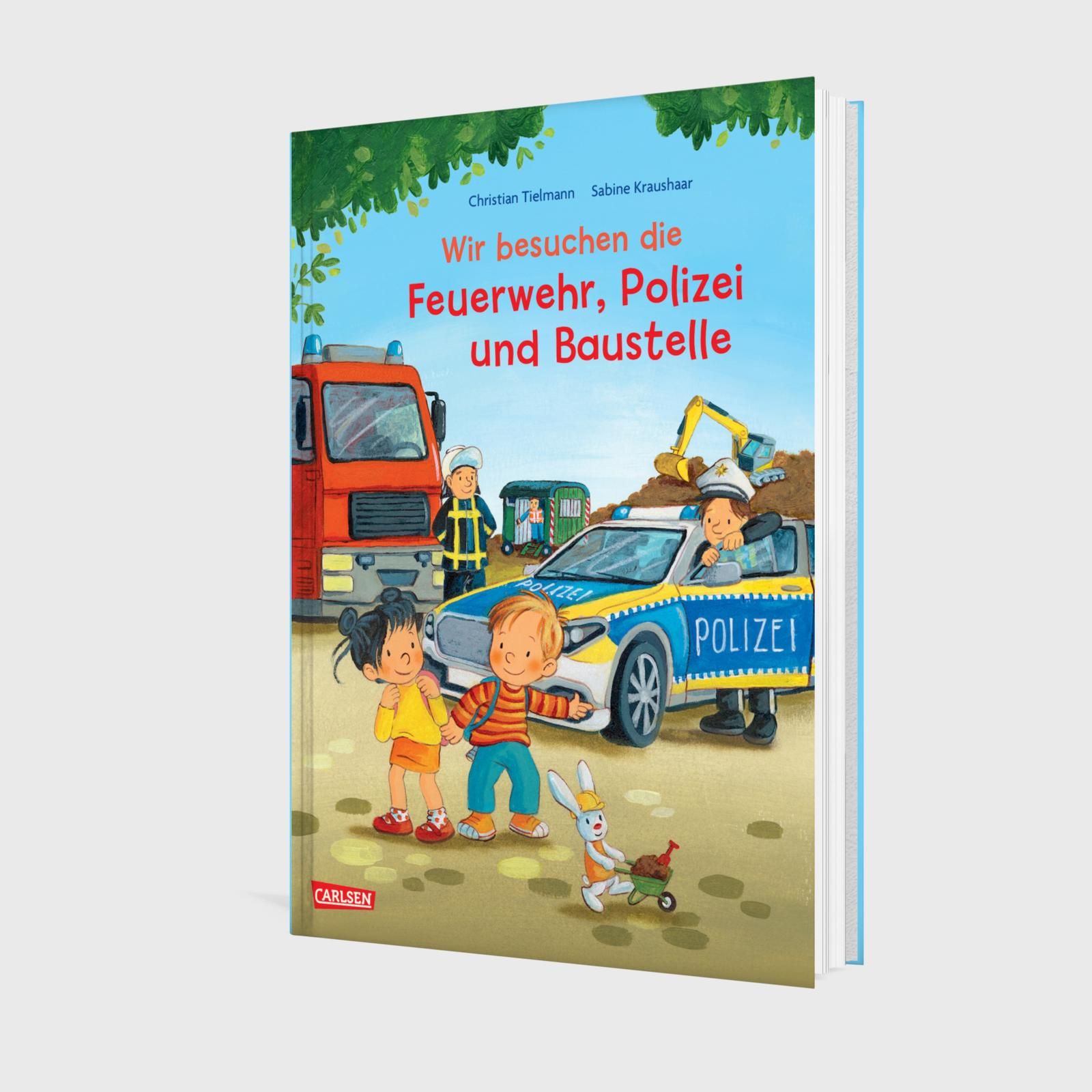 Max-Bilderbücher: Wir besuchen die Feuerwehr, Polizei und Baustelle