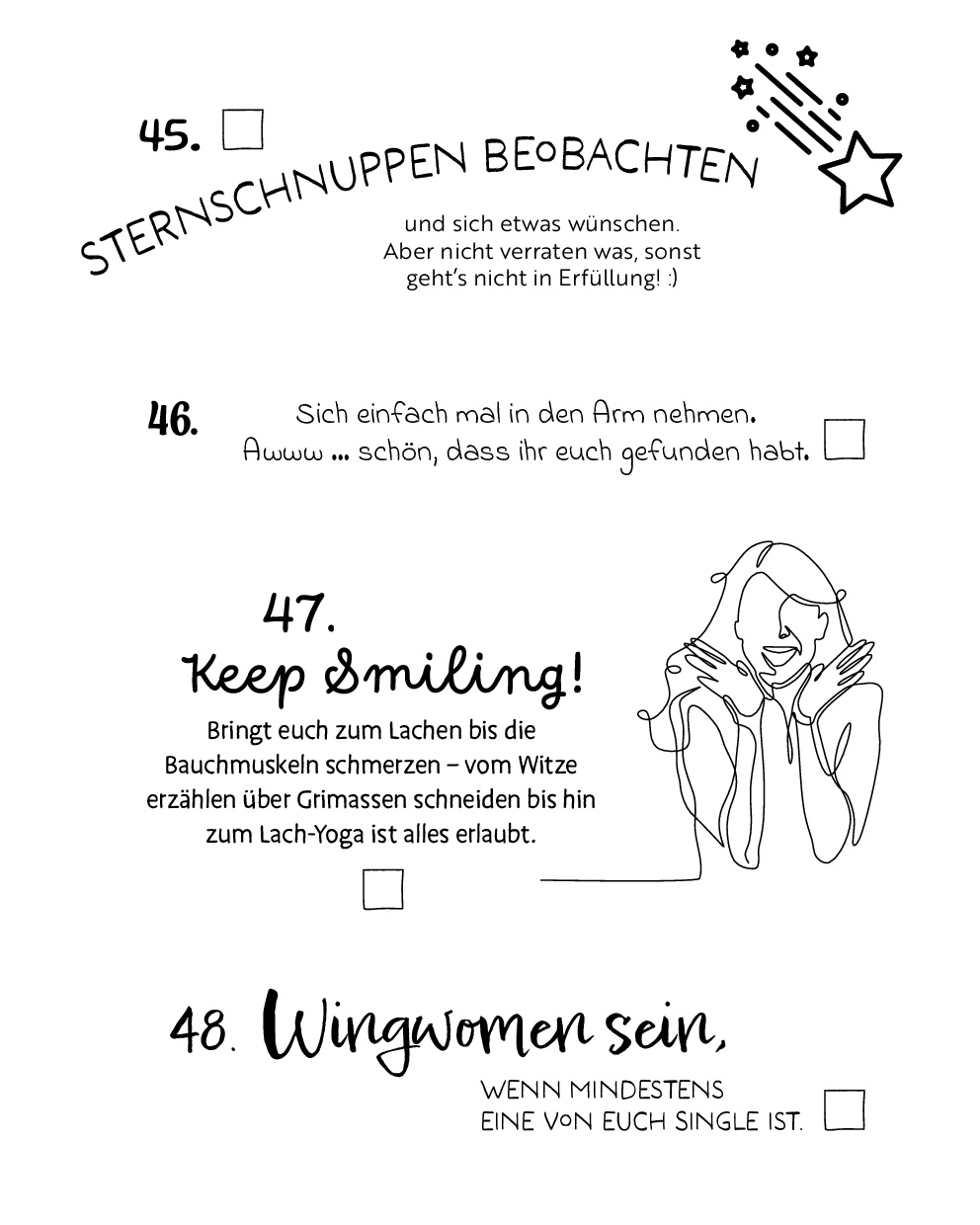 Die Bucket List für Freundinnen