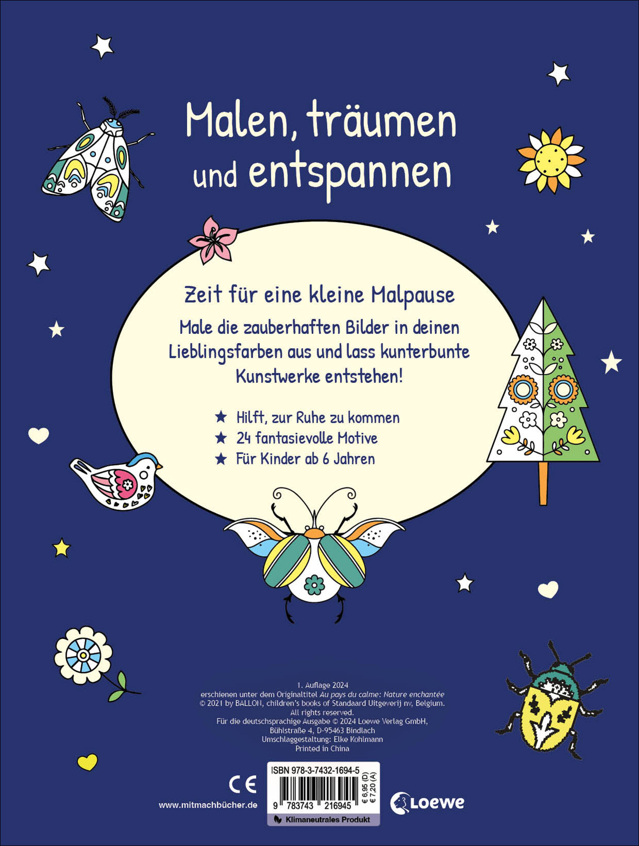 Malen, träumen und entspannen - Die schönsten Ausmalbilder für Kinder