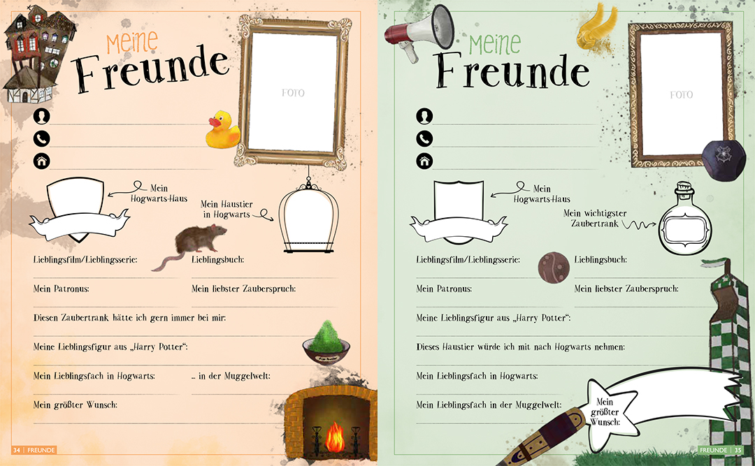 Mein inoffizielles Harry-Potter-Zauberbuch für magische Schulpausen. Zauberhafte Beschäftigungen, Rätsel, Challenges und mehr.