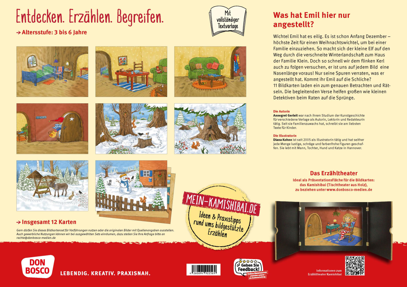 Wichtel Emil und der Weihnachtswirbel. Kamishibai Bildkartenset