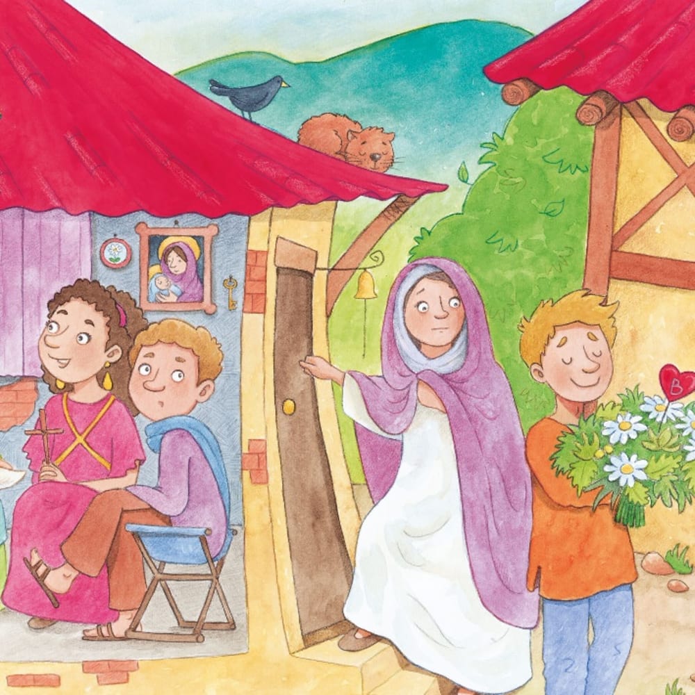 Die heilige Barbara und der Kirschblütenzweig. Mini-Bilderbuch.