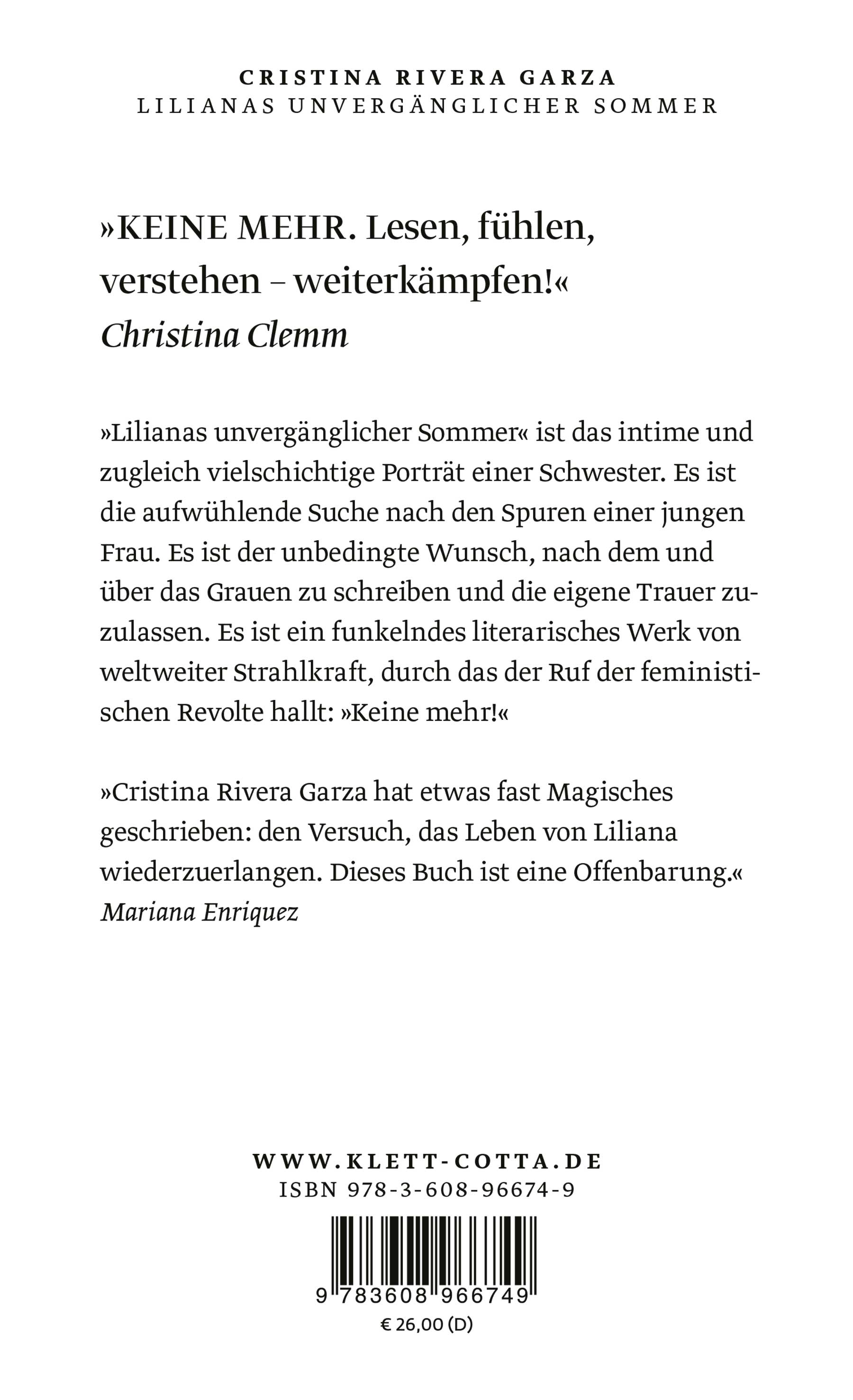 Lilianas unvergänglicher Sommer