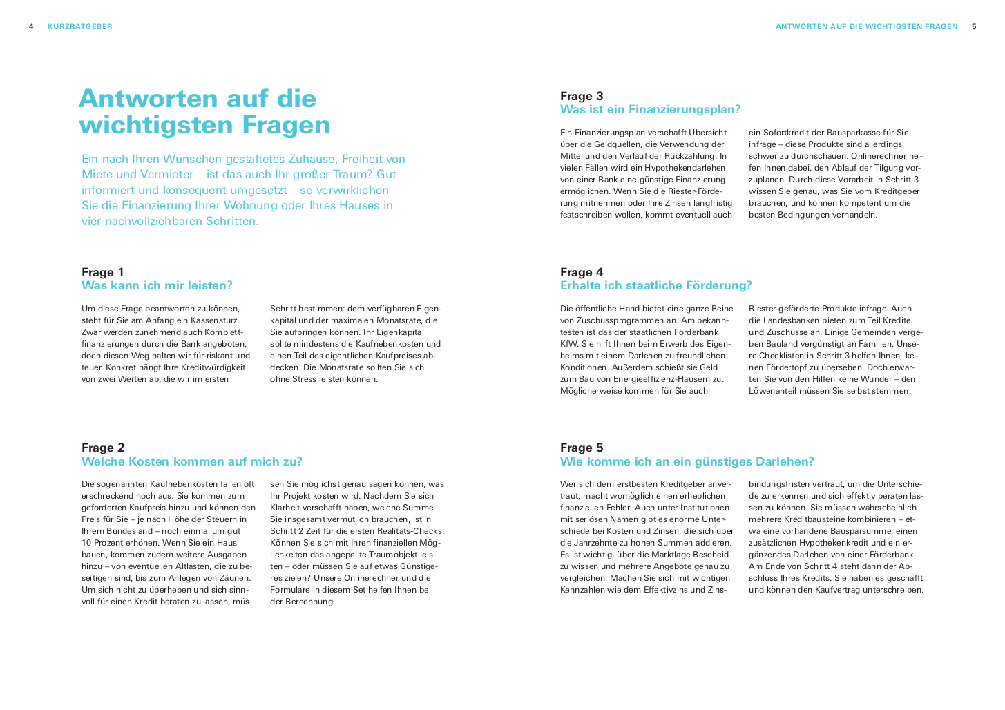 Immobilienfinanzierung. Das Set