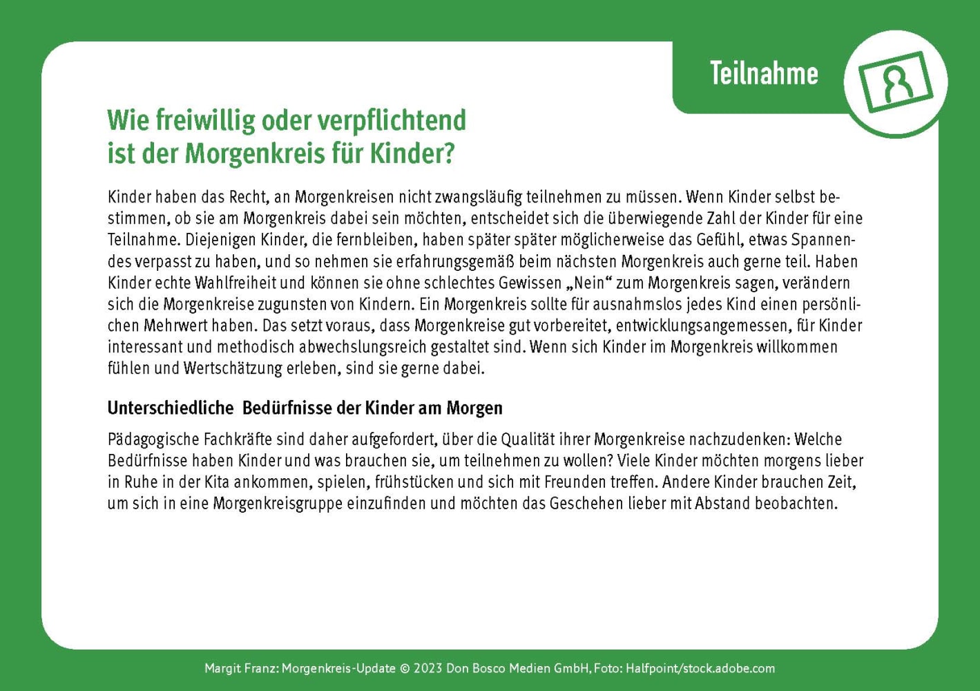 Morgenkreis-Update: Das bewährte Kita-Ritual partizipativ weiterentwickeln