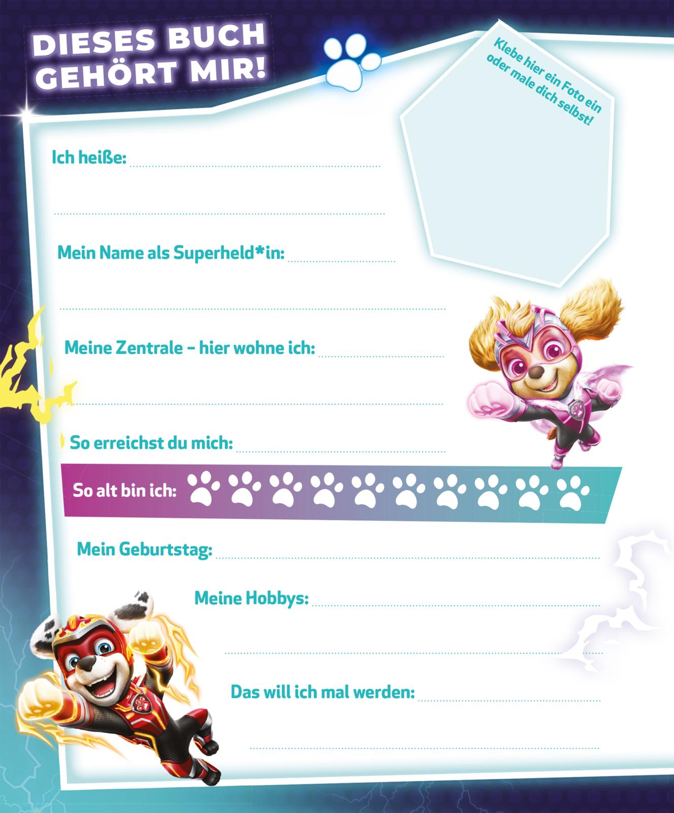 PAW Patrol Mitmachbuch: Der Mighty Kinofilm: Mein Freundebuch