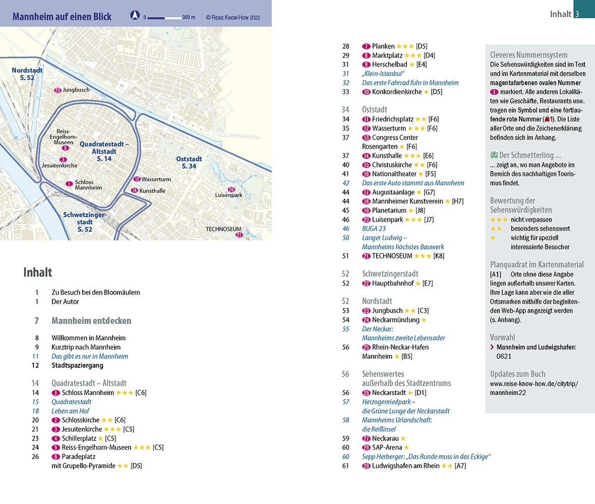 Reise Know-How CityTrip Mannheim mit Infos zur Bundesgartenschau