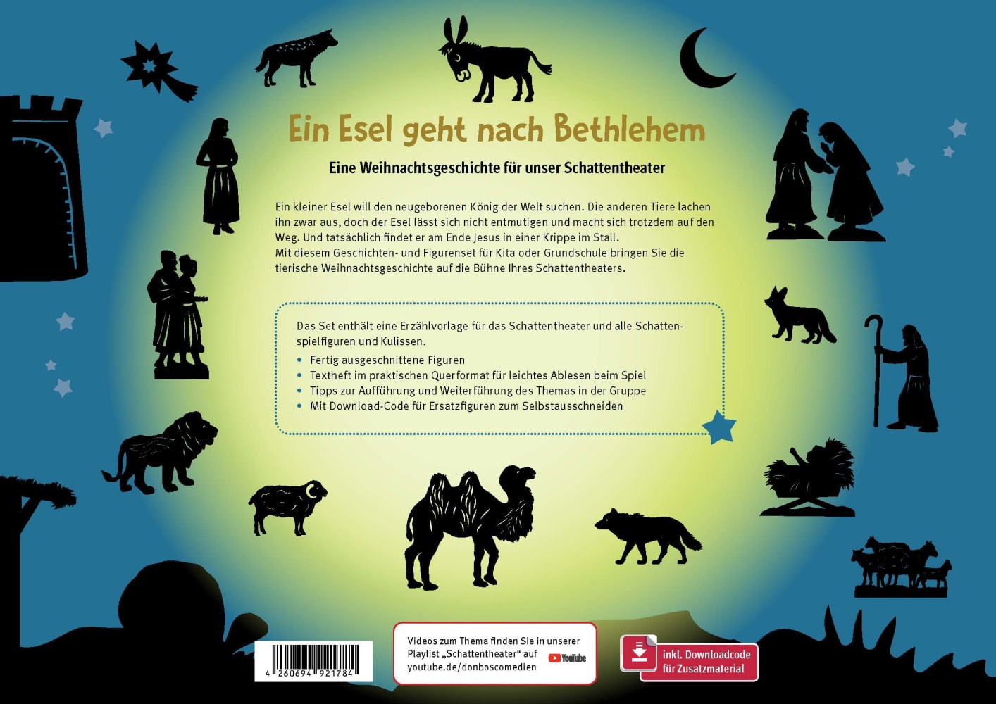 Ein Esel geht nach Bethlehem