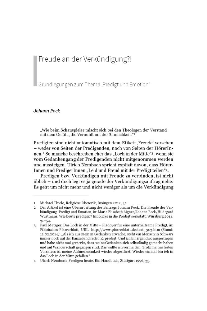"Fühlt ihr nicht, so bleibt ihr nicht!"