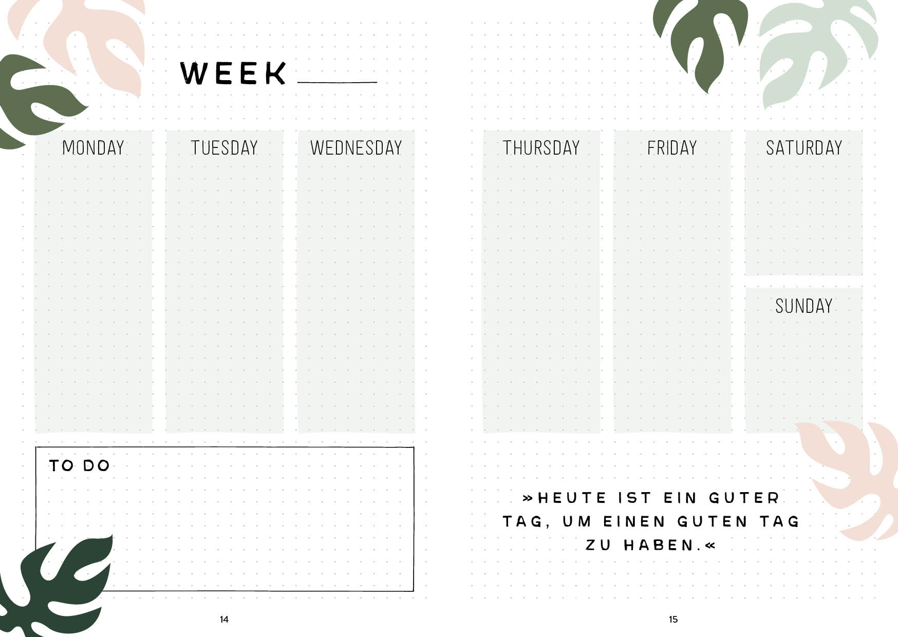 Mein Bullet Journal (Jungle Edition) – Besser planen & Träume verwirklichen