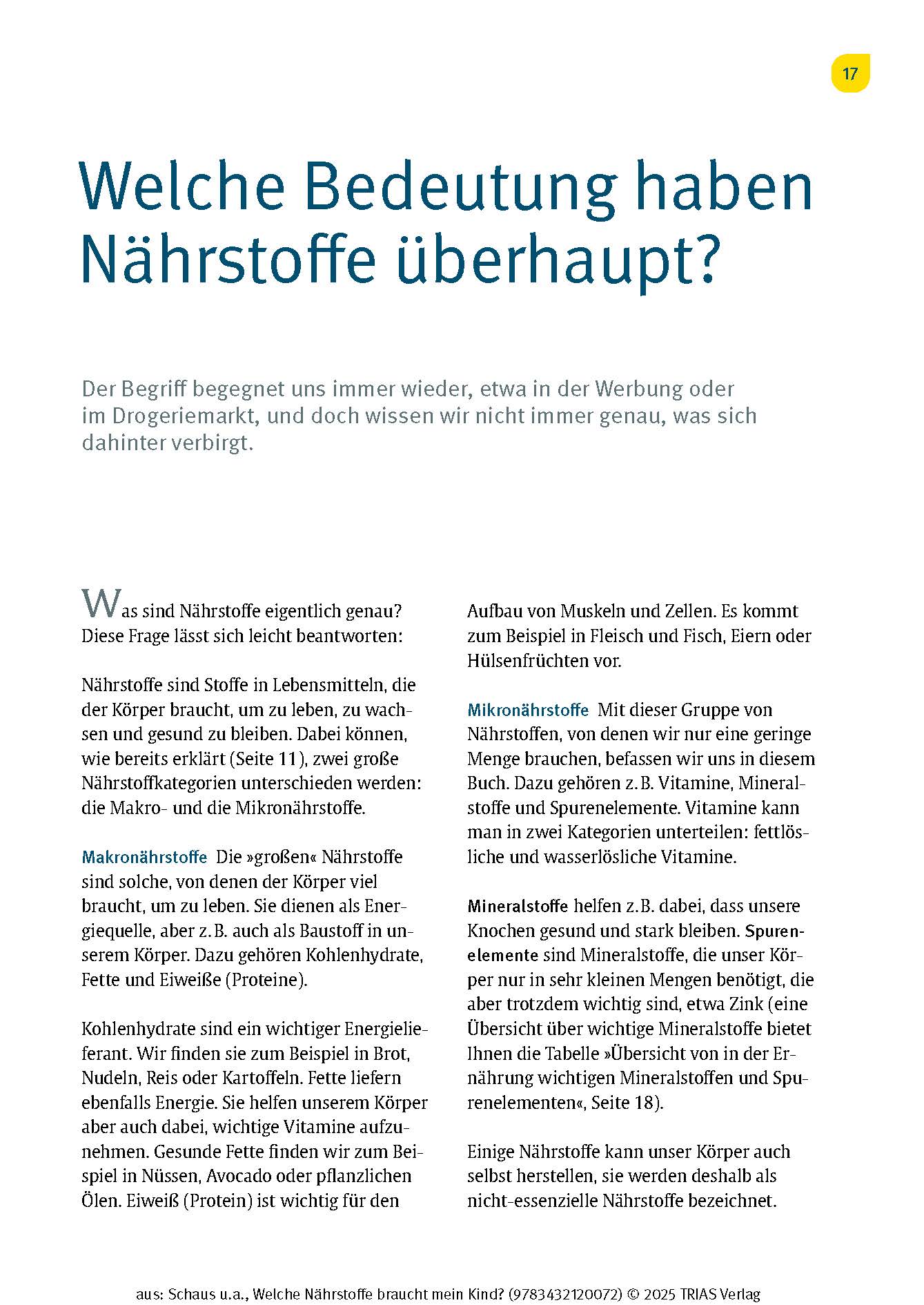 Welche Nährstoffe braucht mein Kind?