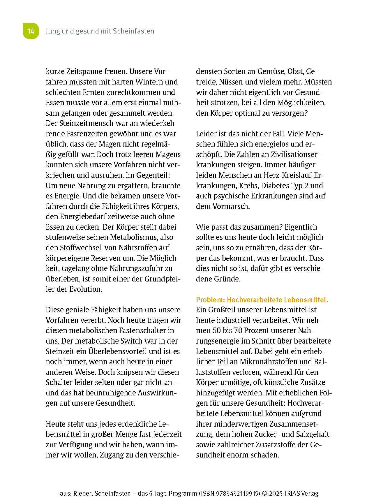 Scheinfasten - das 5-Tage-Programm