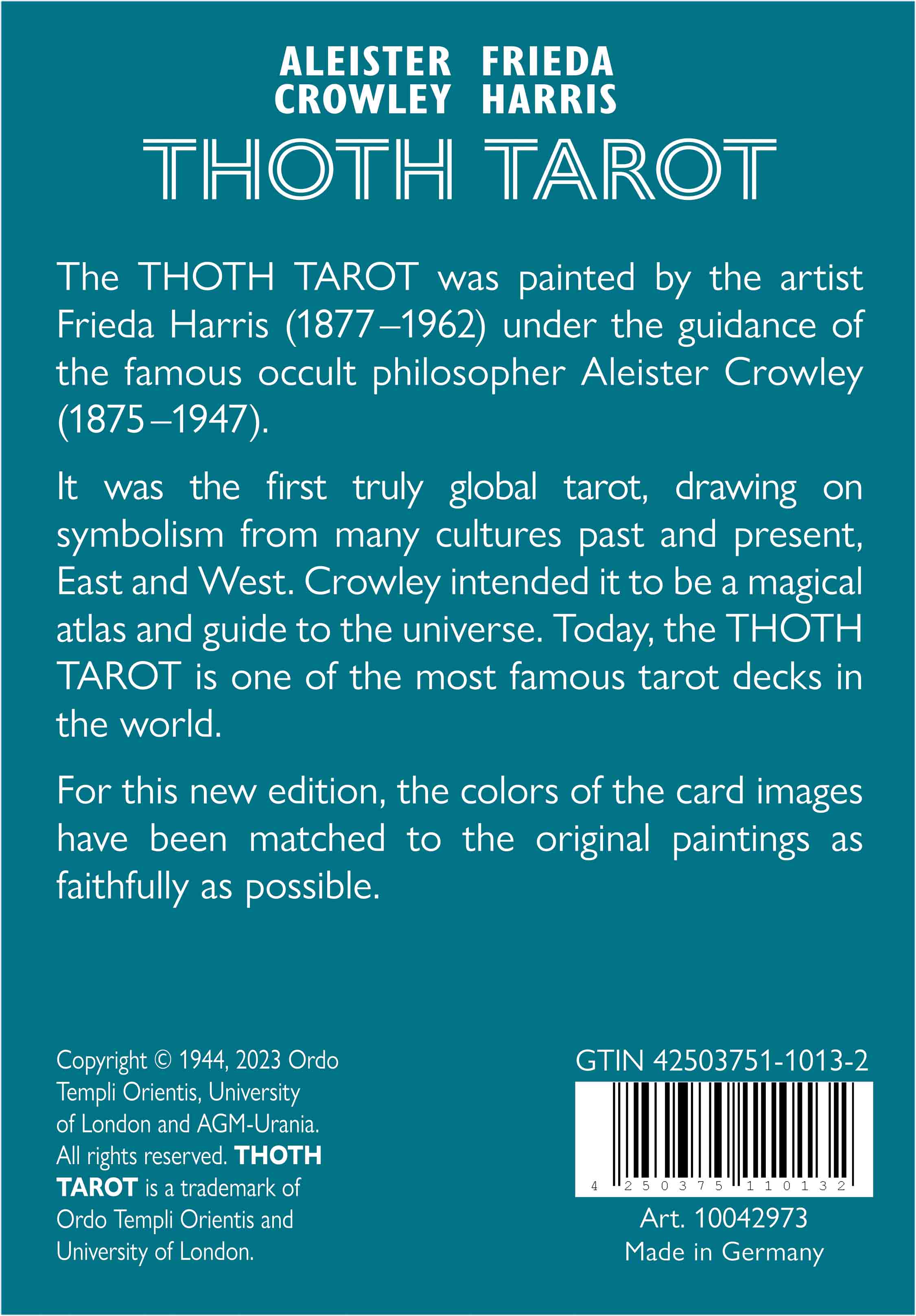 Aleister Crowley Thoth Tarot (Pocket Edition, English, GB)