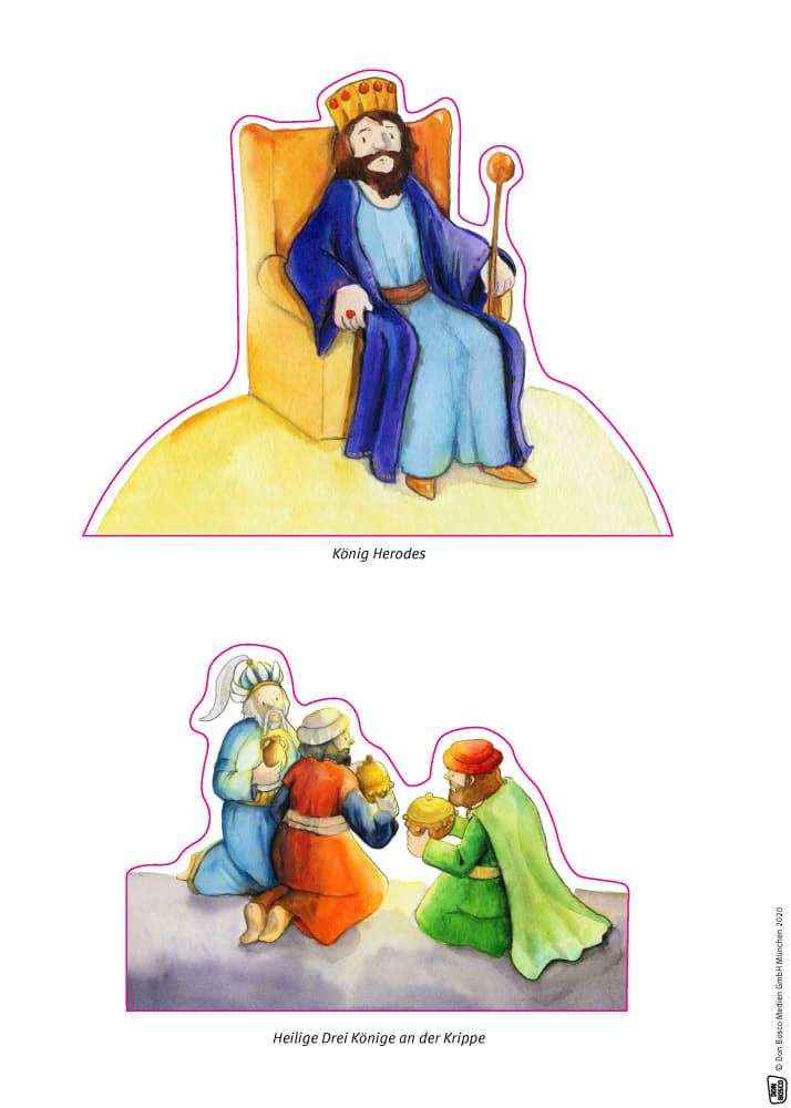 Die Weisen aus dem Morgenland. Erzählschienen-Figurenset