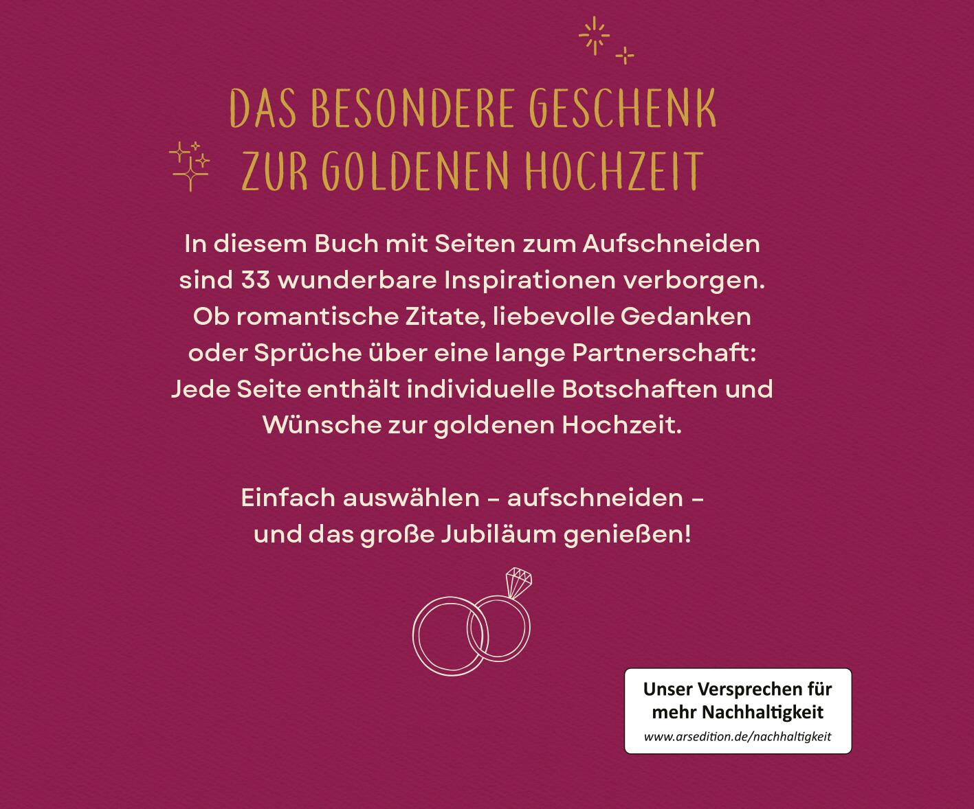 Zur goldenen Hochzeit – 50 Jahre Glück & Liebe