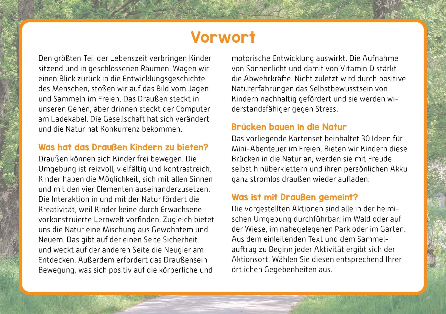 Ab ins Freie!