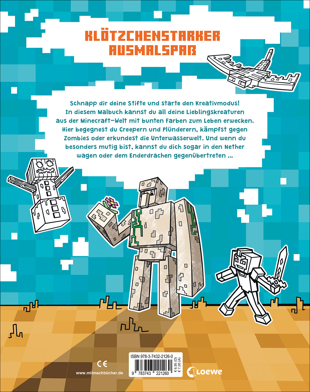 Malbuch für Minecrafter