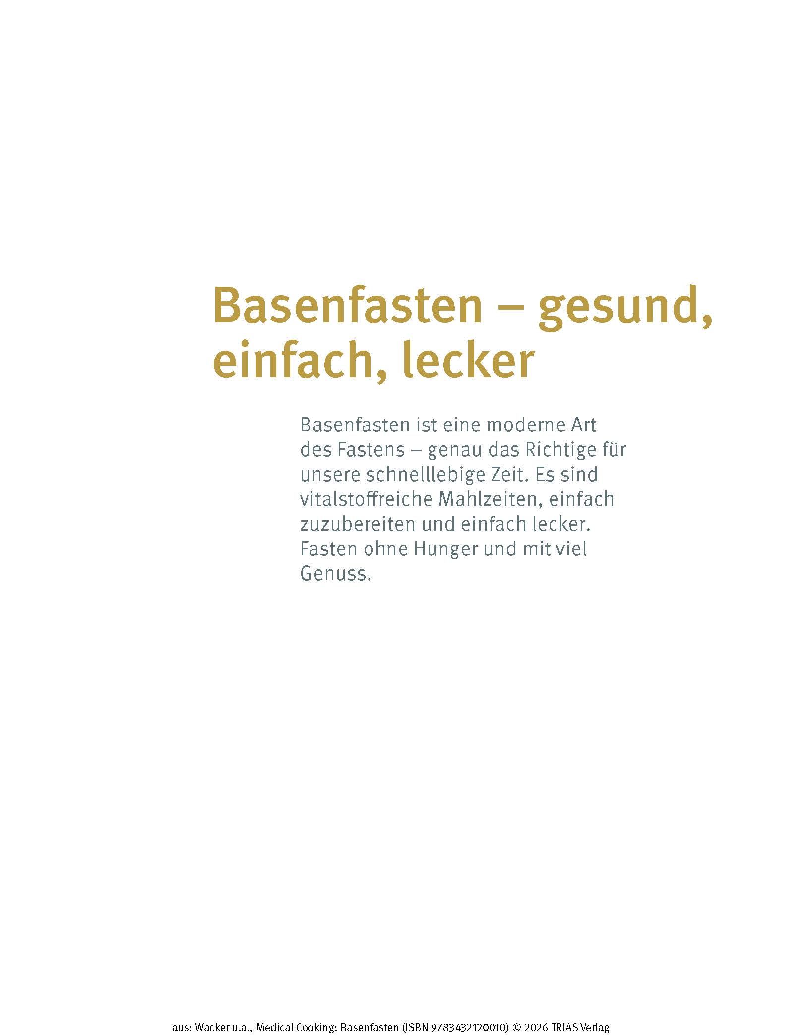 Medical Cooking: Basenfasten