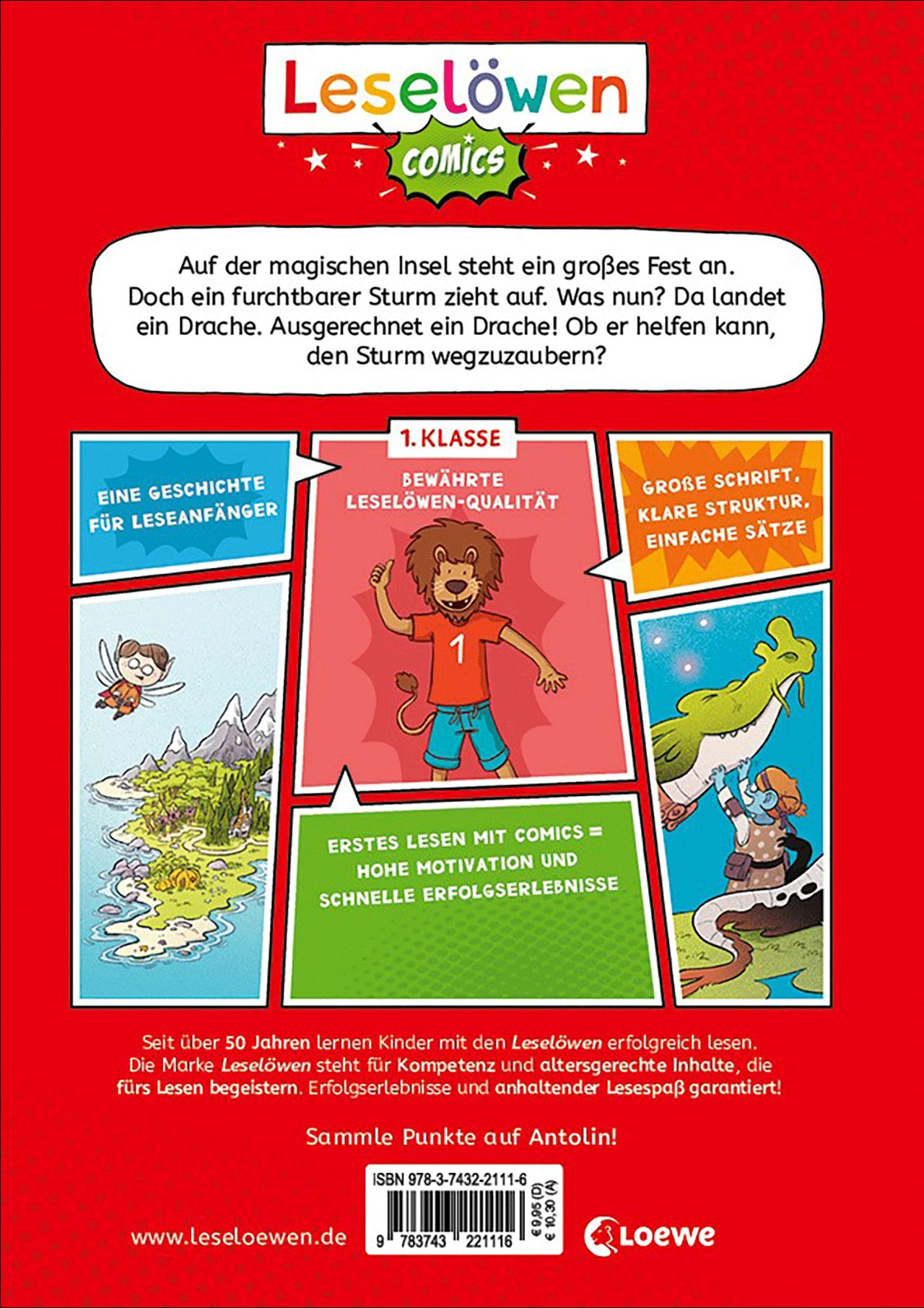 Leselöwen Comics 1. Klasse - Drachen-Alarm auf der magischen Insel