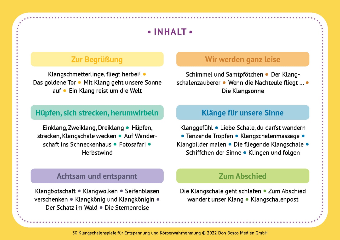 30 Klangschalenspiele für Entspannung und Körperwahrnehmung