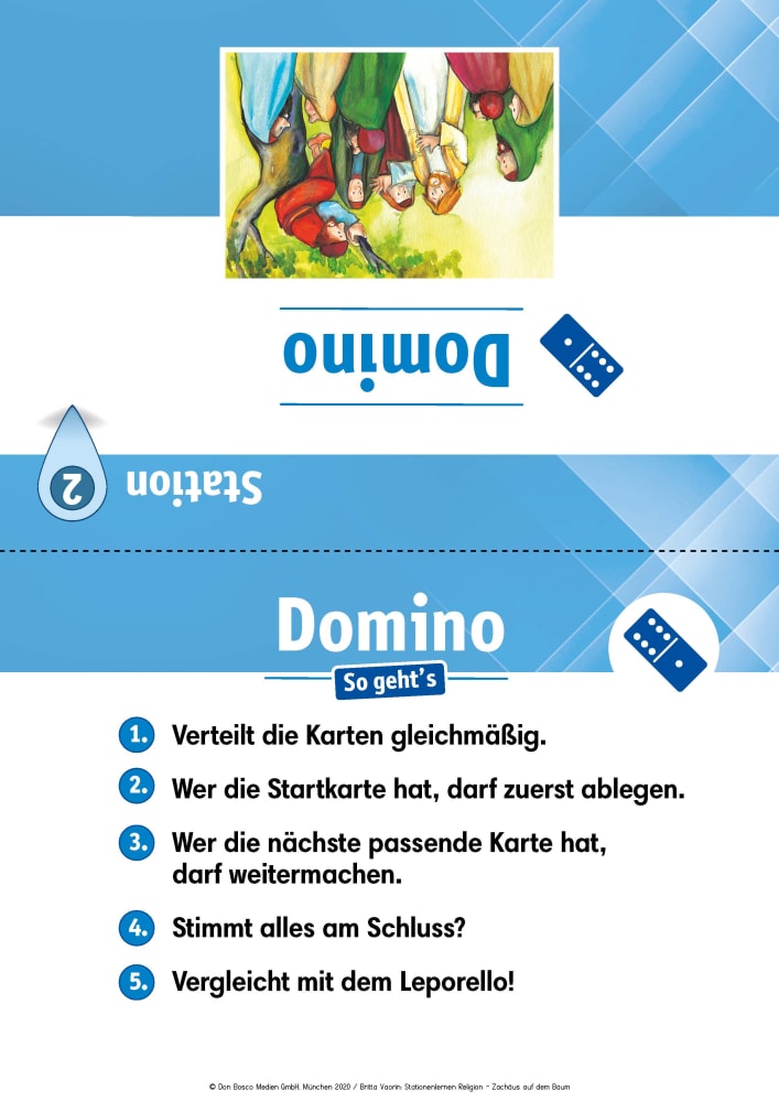Arbeitsmaterial Grundschule. Stationenlernen Religion: Zachäus auf dem Baum