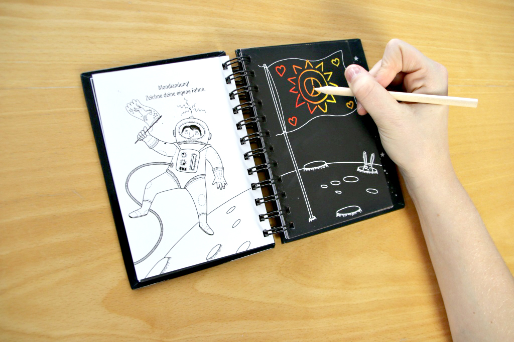 Kreativ-Kratzel Pocket Art: Weltraum