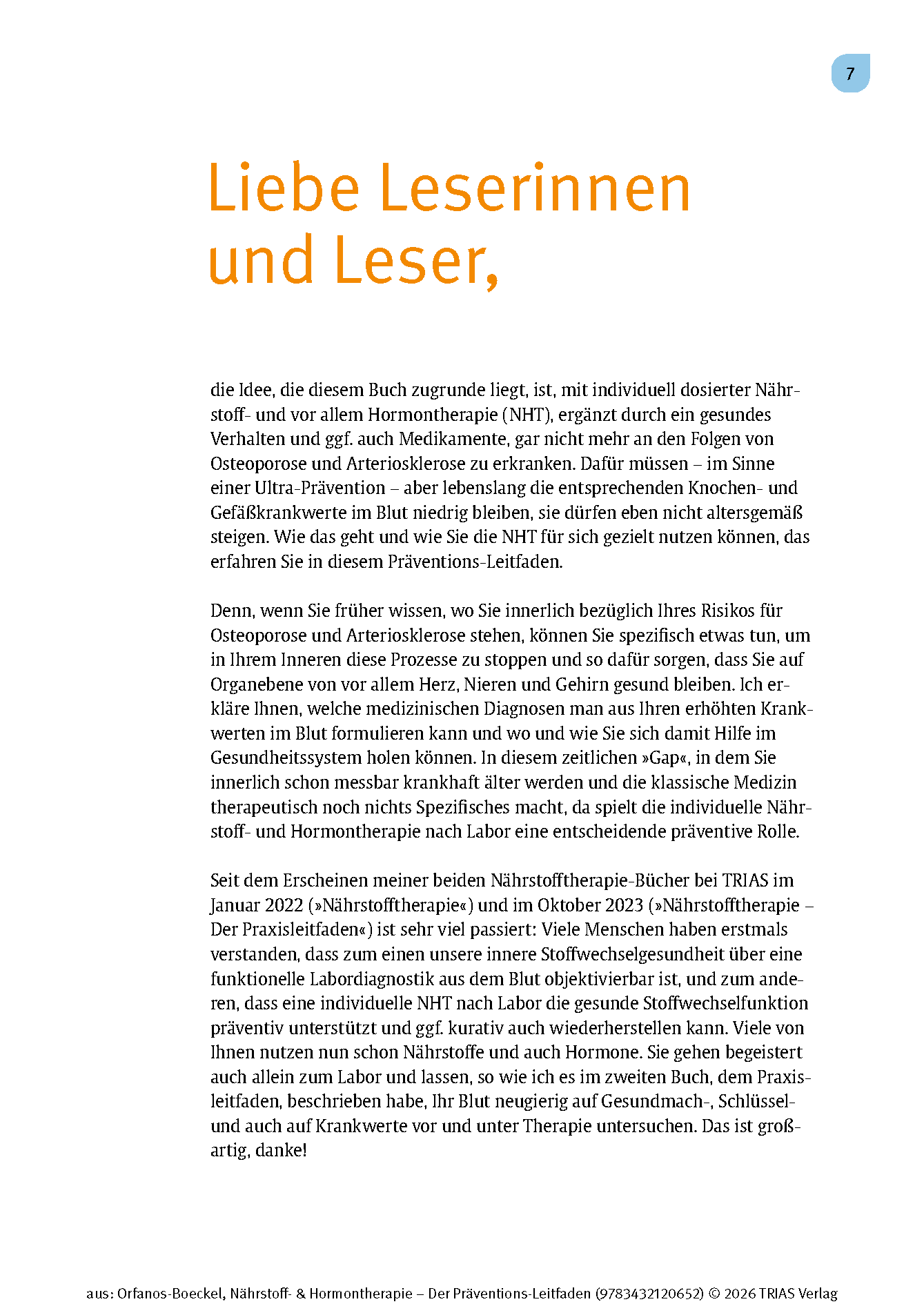Nährstoff- & Hormontherapie - Der Präventions-Leitfaden
