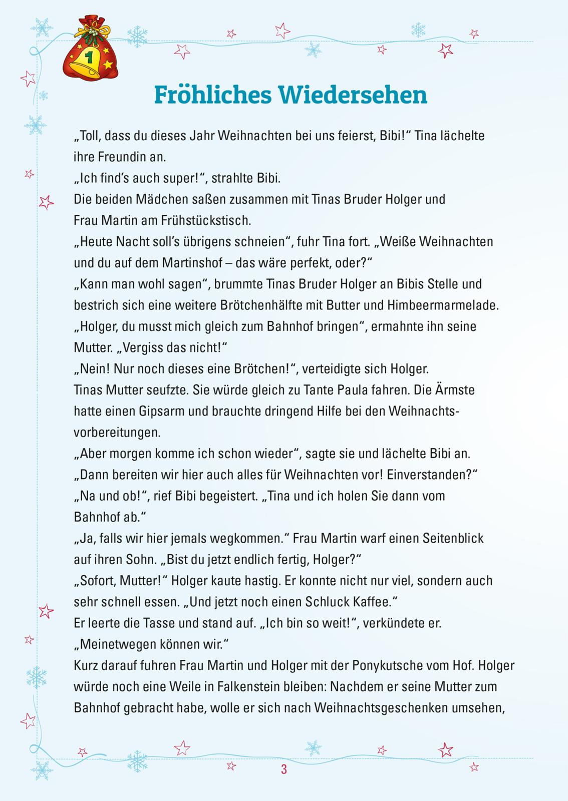Bibi & Tina: Nick, der Schlittenhund: Mein Adventskalenderbuch
