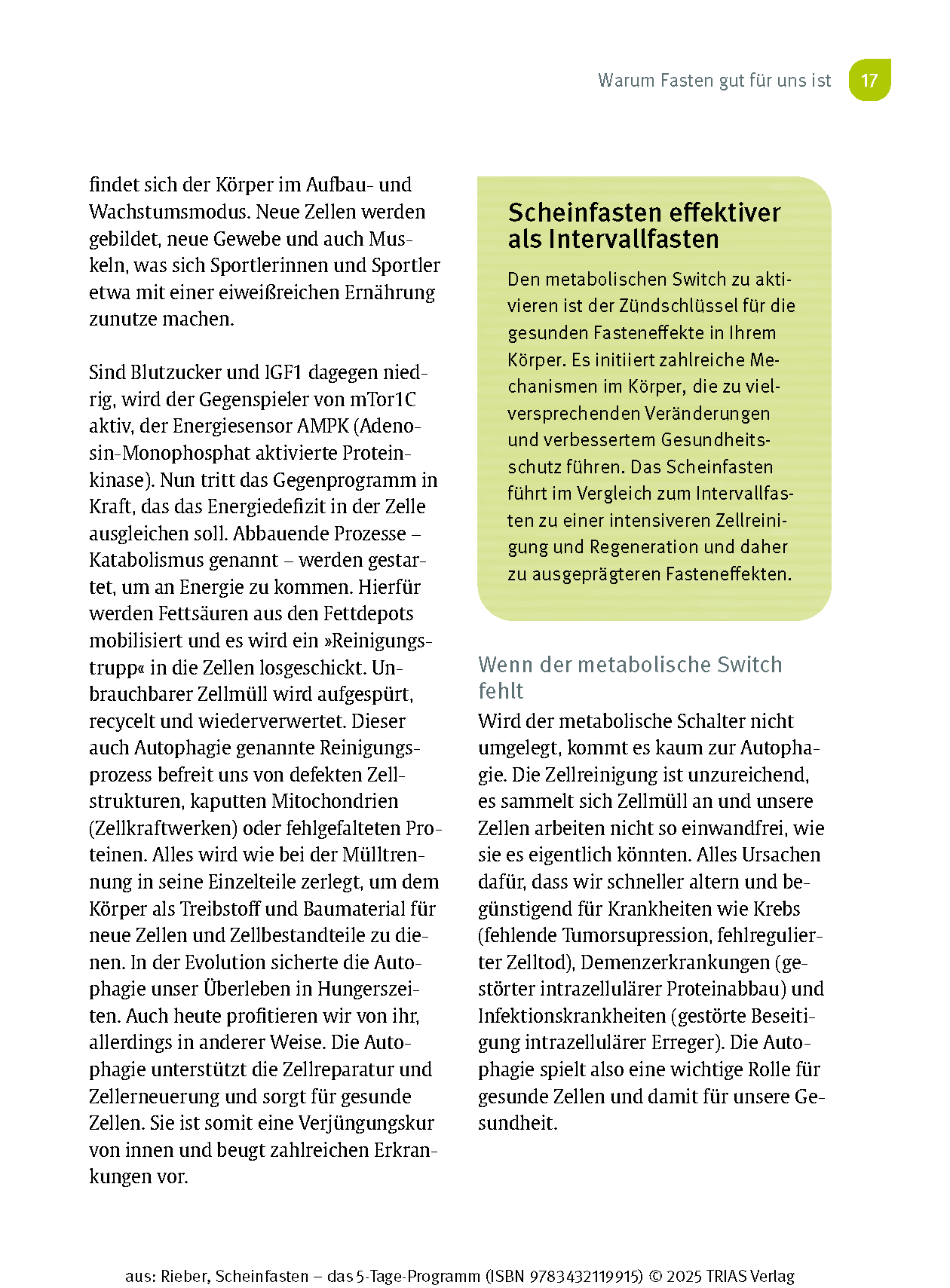 Scheinfasten - das 5-Tage-Programm
