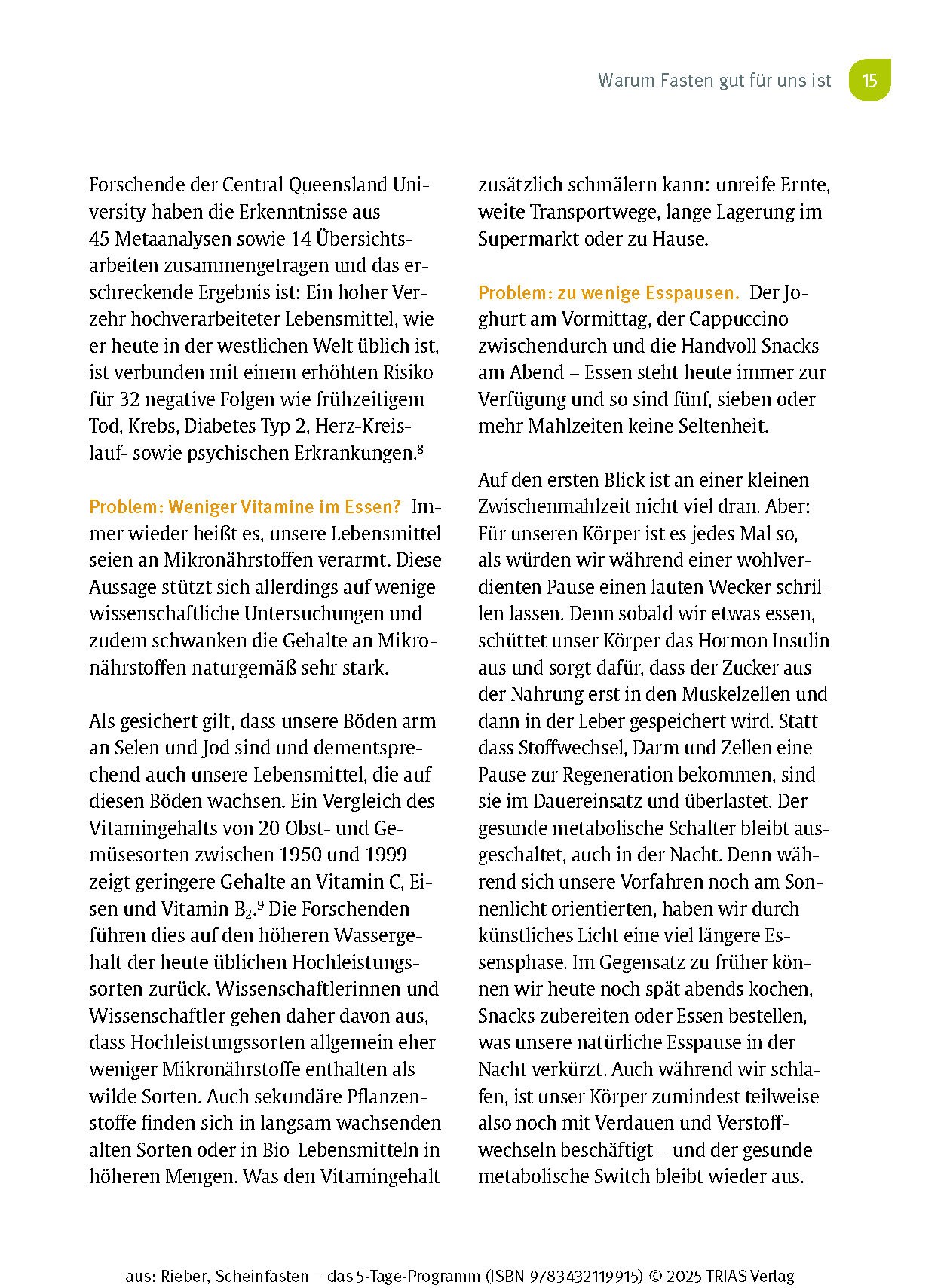 Scheinfasten - das 5-Tage-Programm