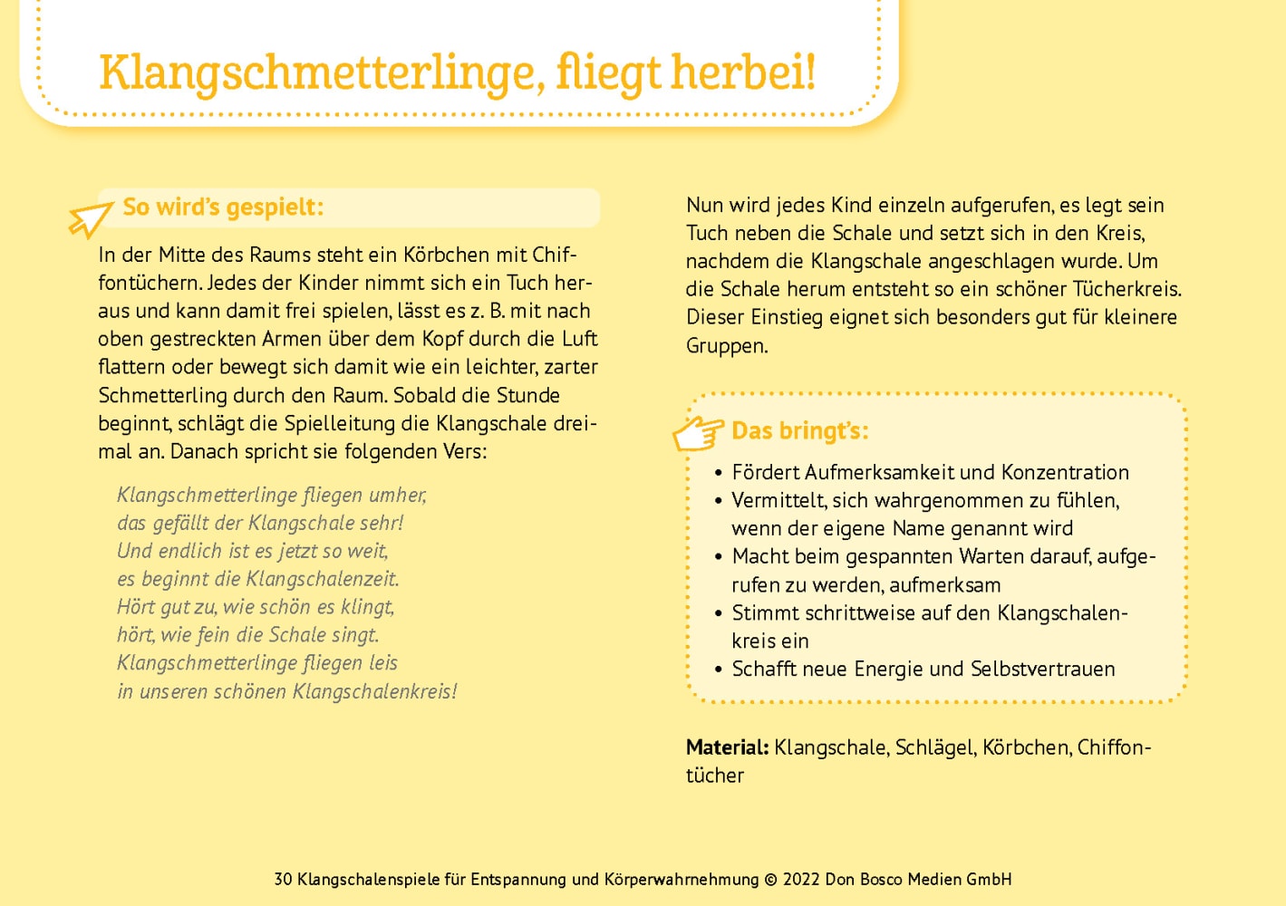 30 Klangschalenspiele für Entspannung und Körperwahrnehmung