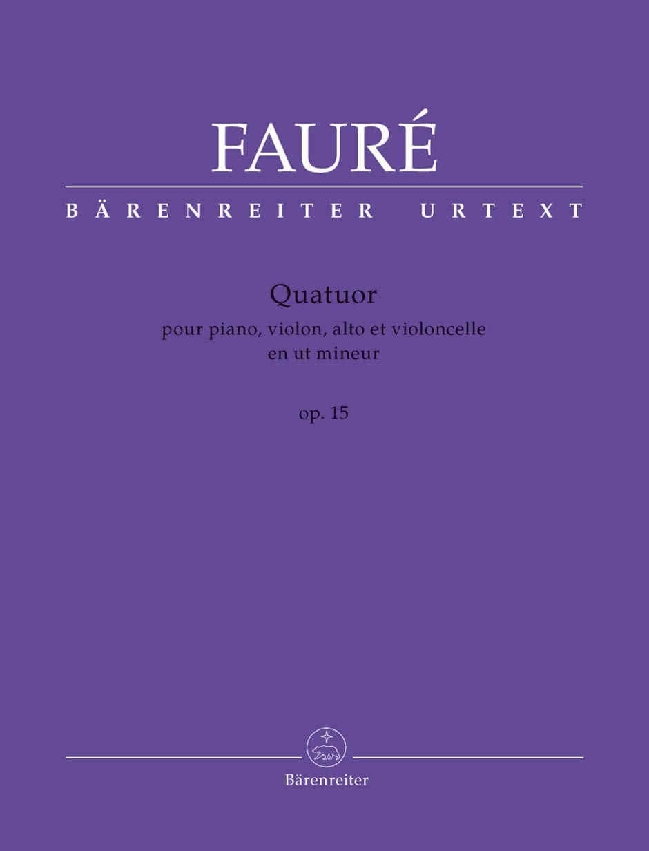 Klavierquartett c-Moll op. 15. Partitur, Stimmensatz. Bärenreiter Urtext
