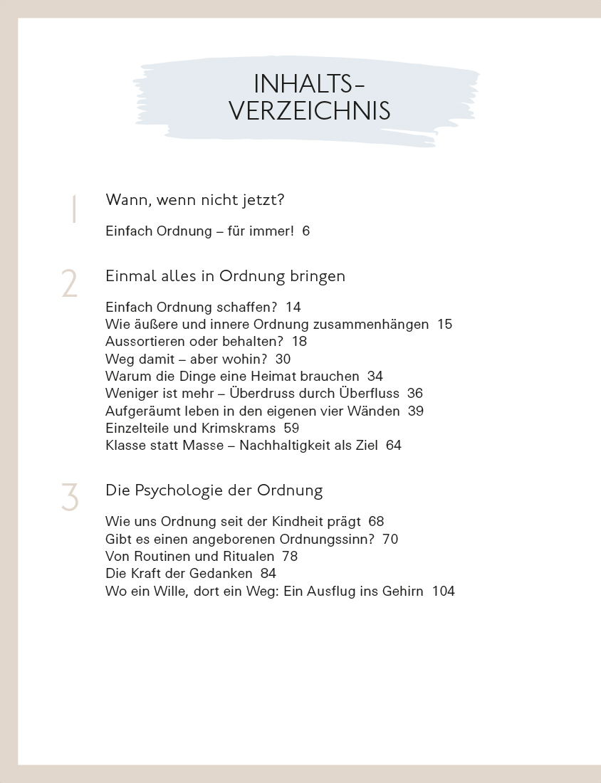 Ordnung für immer